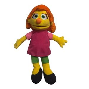 Sesame Street Plush Toy with Pink Outfit and Orange Hair